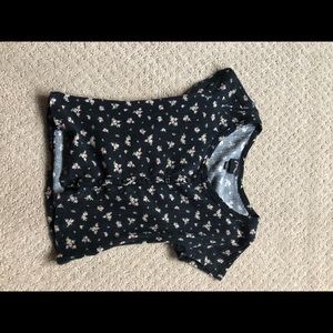 art class flower crop top